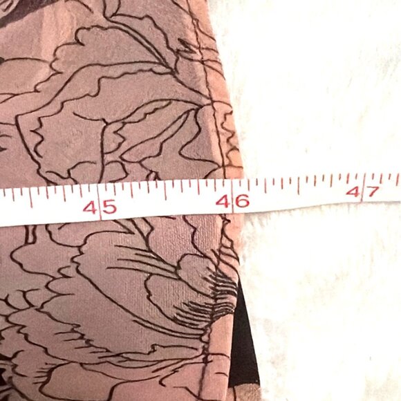 Vtg Brown & Pink Floral Dress Size 8 Short Sleeve Midi Coquette Romantic Cottage - Picture 5 of 5